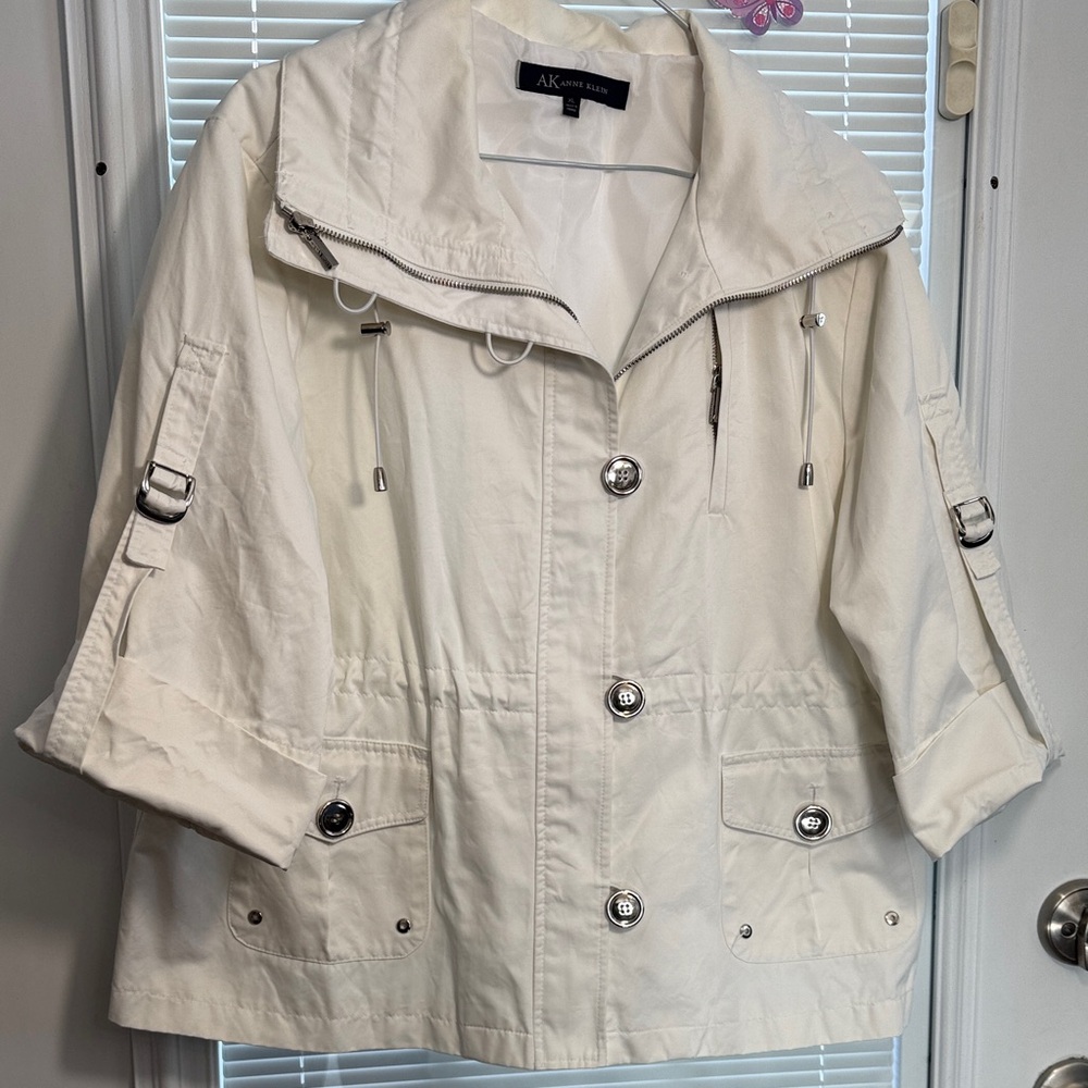 Anne Klein Women's Cream Utility Jacket
